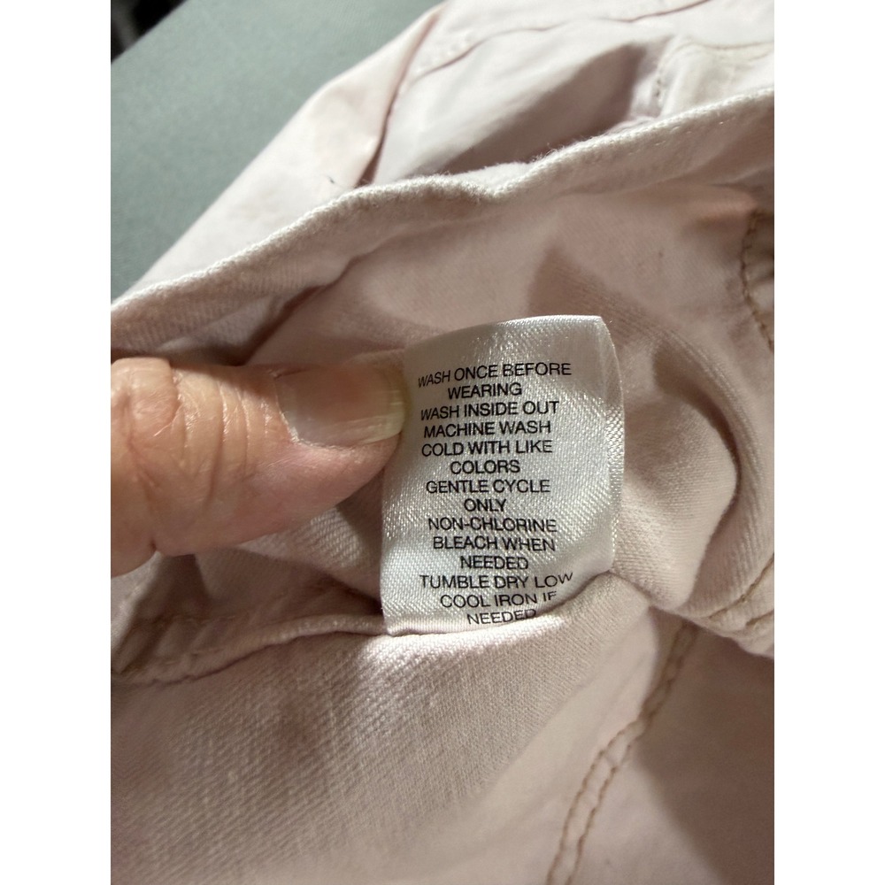 Candies Light Pink Denim Floral Embroidered Trucker Womens Large  1675 - Picture 2 of 8